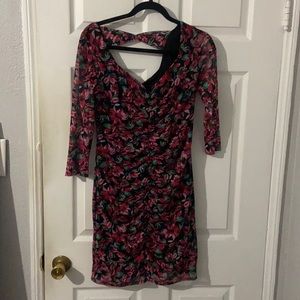 GUESS Floral Ruched Cute Dress